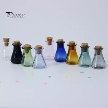 Кукольный домик, ваза, имитация пейзажа, аксессуар, стеклянная мини-стеклянная ваза для ролевых игр для развлечений синий