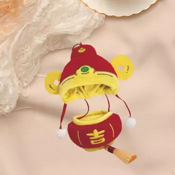 Кукольный комбинезон-фонарь и шляпа бога богатства, миниатюрная одежда, аксессуары, костюм для девочки 20 см