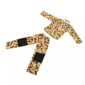 Кукольный костюм с длинными рукавами /6 Аксессуары для солдатской одежды Желтый 2шт