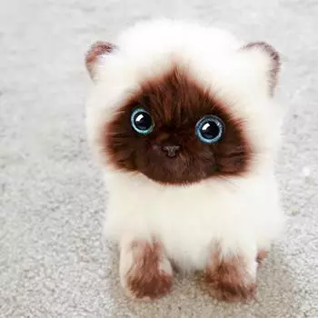 Кукольный кот, плюшевая игрушка, милый подарок на день рождения, имитация плюшевой игрушки One Size белый