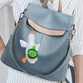 Кукольный кулон, многофункциональные подвесные украшения с металлической цепочкой, короткая бархатная ткань, плюшевый кулон в виде гуся Honeybee