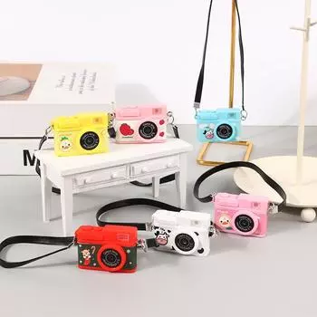 Кукольный мини-ремешок для камеры кукольный домик цифровая зеркальная камера со вспышкой затвора миниатюрная камера ожерелье кулон кукла одеваются игрушки