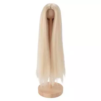 Кукольный парик профессиональный, сделанный своими руками, мягкий, термостойкий, средняя часть, длинный прямой кукольный парик для золотой