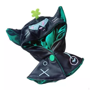 Кукольный плащ с капюшоном, одежда, мода, наряд, костюм ручной работы для девочки ростом 15 см, подарки, товары для самостоятельного изготовления black