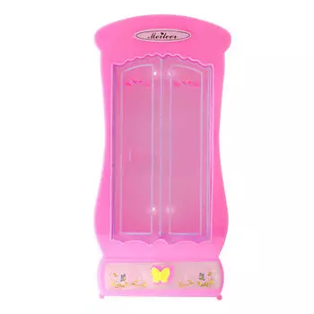 Кукольный шкаф, пластиковый шкаф для девочек, игрушечный шкаф принцессы, розовая мебель для спальни, хит продаж