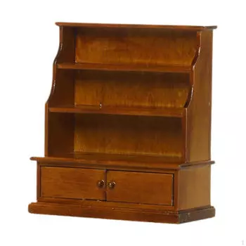 Кукольный шкафчик для кукольного домика, мебель для кукольного дома, имитация орнамента, мини-полка для хранения вещей с выдвижным ящиком, книжный шкаф