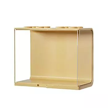 Кукольный витринный шкаф ABS прозрачный штабелируемый прозрачный витринный ящик подставка для хранения игрушек для мини-фигурок жёлтый