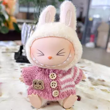 Кукольный вязаный свитер, аксессуары своими руками для маленьких девочек, реквизит для фотосъемки, модная одежда, мягкая игрушка розовый