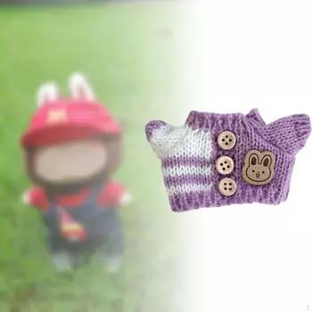 Кукольный вязаный свитер, плюшевая одежда для маленьких девочек, обучающая одежда своими руками жёлтый