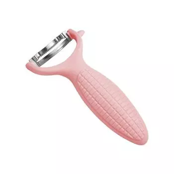 Кукурузная молотилка Салатница Резак Инструмент Разделитель из нержавеющей стали Инструмент для очистки початков кукурузы Инструмент для снятия зерен Кукурузный резак С початков светло-розовый