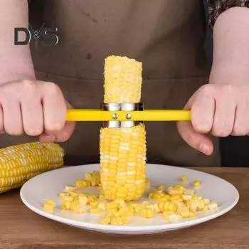 Кукурузный строгальный станок, молотилка, легко зачищает, прочный, легко чистится, быстрое удаление зерен, инструмент для обмолота кукурузы из нержавеющей стали жёлтый