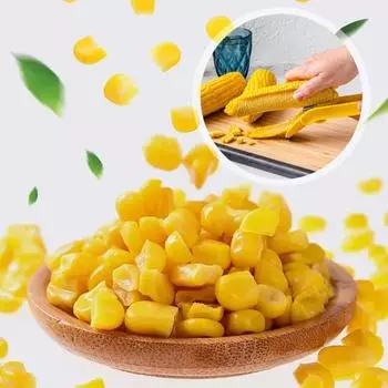 Кукурузочистка Быстрый сепаратор кукурузных початков Инструмент для быстрой резки зерен Нескользящая ручка Лезвие из нержавеющей стали Легкий очиститель кукурузных початков для салатов Тако Торты жёлтый