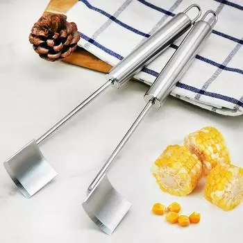 Кукурузоочиститель из нержавеющей стали, быстрый и безопасный, для очистки початков кукурузы, строгальный станок, молотилка, кухонный инструмент для фруктов и овощей серебряный