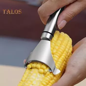Кукурузоочиститель из нержавеющей стали, простой в использовании, волшебный инструмент для очистки кукурузы, универсальная молотилка для кукурузы, кухонный гаджет для домашних поваров серебряный