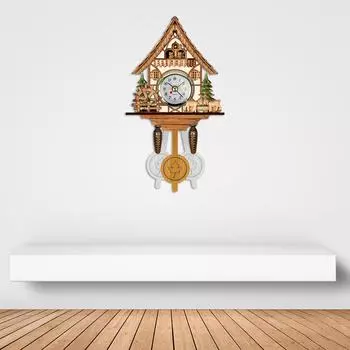 Кукушка Настенные часы с кукушкой, колокольчик, будильник, ретро-часы, деревянные часы для гостиной