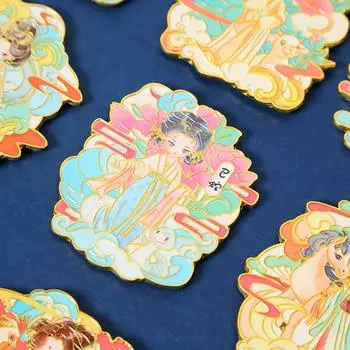 Культурный и креативный памятный подарок из металла, магнитная наклейка на холодильник, имитация обожженной эмали в китайском стиле, двенадцать знаков зодиака