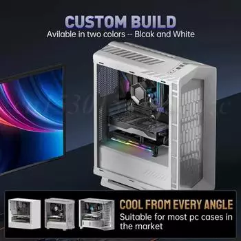 Кулер для видеокарты 2 в 1 1800 об/мин 5 В 3-контактный ARGB RGB светодиодный держатель для видеокарты с 3 вентиляторами по 80 мм Вентилятор для охлаждения видеокарты белый