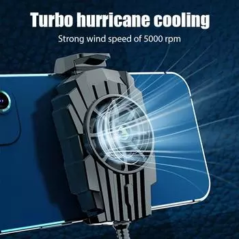 Кулер G6 для мобильных телефонов, игровые аксессуары, бесшумный вентилятор радиатора для IPhone, Samsung, Xiaomi, мобильного телефона, USB, универсальное игровое охлаждение чёрный