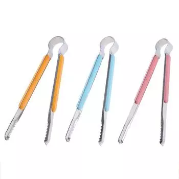 Кулинария Кухня Щипцы Еда Барбекю Салат Бекон Стейк Хлеб Зажим Зажимы # L жёлтый