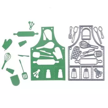 Кулинарные инструменты Перчатки Металлические стальные штампы Трафарет для DIY Скрапбукинг Альбом Бумага Карточка серебряный