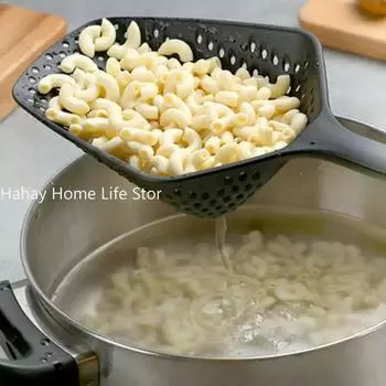 Кулинарные лопатки Пищевое сито Совок Нейлоновая ложка Сливные приспособления Большой дуршлаг Суп Бытовые кухонные принадлежности