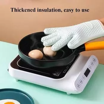 Кулинарные принадлежности и барбекю Противоскользящие перчатки для духовки Перчатки, защищающие от ожогов Прихватки Варежки Силиконовая накладка для рук. Кухонная плита Pot Stove Новая