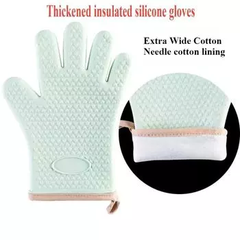 Кулинарные принадлежности и барбекю Противоскользящие перчатки для духовки Перчатки, защищающие от ожогов Прихватки Варежки Силиконовая накладка для рук. Кухонная плита Pot Stove Новая