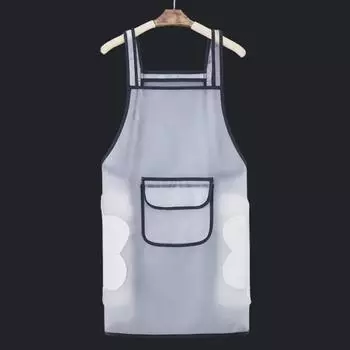 Кулинарный фартук Yousheng без рукавов на шнуровке из термополиуретана, удобный для ношения, для взрослых, нагрудник, бытовые принадлежности чёрный