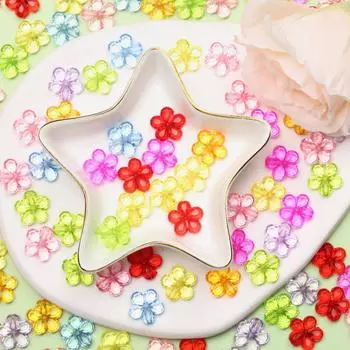 Кулон 200/400 шт. ожерелье браслет свободные бусины DIY ремесла цветок сердце ракушка для изготовления ювелирных изделий 200Pcs 10mm Sunflower