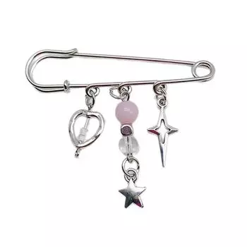Кулон-брошь в виде морской звезды и ракушек, изысканная булавка для свитера, модная брошь для пальто, лацканная булавка, брошь, булавка для одежды, ювелирное изделие 3 розовый
