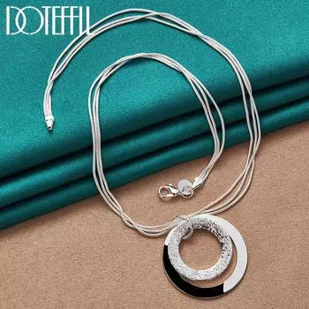 Кулон-цепочка в виде змеи, 45 см, ожерелье, подарок, стерлинговое серебро 925 пробы, модные ювелирные изделия 45cm