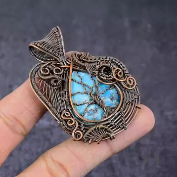 Кулон Древо жизни из натуральной карибской медной проволоки 2,56 дюйма F1H63