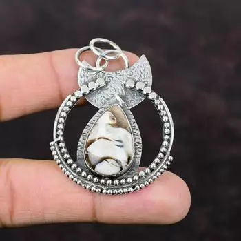 Кулон из арахисового дерева с яшмой, подвеска из стерлингового серебра 925 пробы, ювелирные изделия из натуральных драгоценных камней, стильный кулон ручной работы, подарок для девушки, кулон с целебным камнем