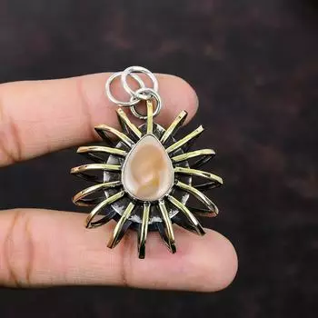 Кулон из императорской яшмы Ювелирные изделия в виде клетки ручной работы Подвеска из стерлингового серебра 925 пробы Ювелирные изделия из драгоценных камней Позолоченный кулон 18 карат Для подарка Дизайнерский кулон