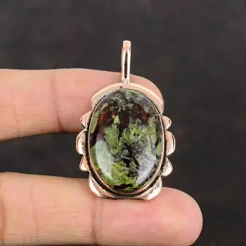 Кулон из кровавого камня дракона Медный кулон Подвеска из драгоценного камня ручной работы Ювелирные изделия из кровавого камня дракона Кулон с камнем по рождению Медные ювелирные изделия Подарки для нее