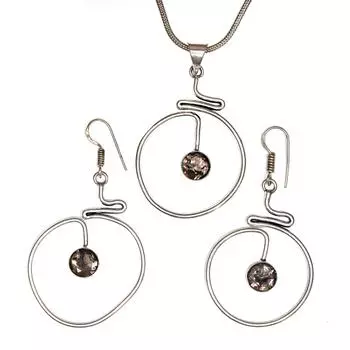 Кулон из кварца Smoky Sterling Jewelry Gemstone Natural Handmade