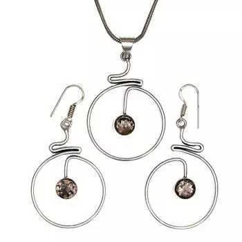 Кулон из кварца Smoky Sterling Jewelry Gemstone Natural Handmade