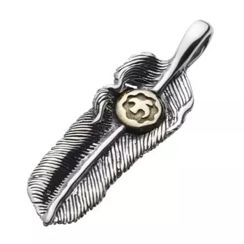 Кулон из настоящего пера fp0485 [Figmart] [Серебряный аксессуар]