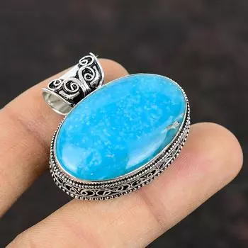 Кулон из Смитсонита, стерлингового серебра 925 пробы, винтажный кулон, ювелирные изделия из Смитсонита, кулон из натурального драгоценного камня, подарок для жены, кулон ручной работы