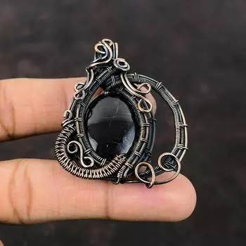 Кулон из сугилита, кулон из медной проволоки, кулон с драгоценным камнем, ювелирные изделия из сугилита, кулон ручной работы, подарок для мамы, очень красивые украшения из медной проволоки