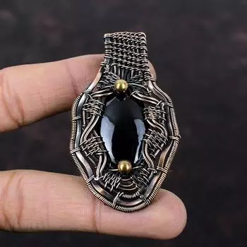 Кулон из сугилита, кулон в медной проволоке, ювелирные изделия ручной работы, изысканный кулон с драгоценными камнями, ювелирные изделия из сугилита, медная проволока, ювелирные изделия, свадебный подарок