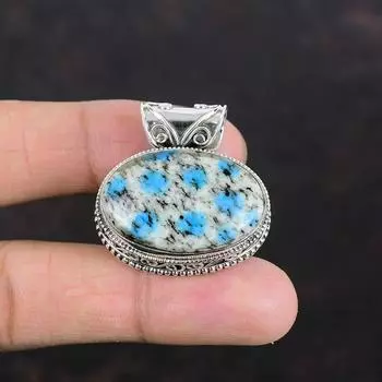 Кулон K2 Jasper, винтажный кулон с драгоценным камнем, элегантные ювелирные изделия, кулон из стерлингового серебра 925 пробы, кулон ручной работы, подарки для женщин, уникальные стильные ювелирные изделия