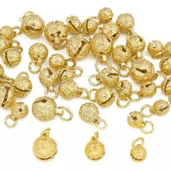 Кулон-колокольчик, круглая форма головы тигра, медь, 1 шт./пакет diameter: 8mm; 1pcs/bag