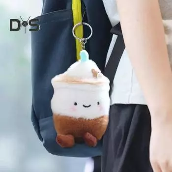 Кулон-кукла Q-версия, дизайн чашки для чая с молоком, декомпрессионный кулон, украшение в виде животного или фрукта, универсальный повседневный кулон кофейный