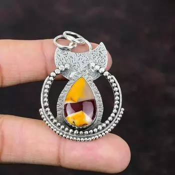 Кулон Mookaite из стерлингового серебра 925 пробы, драгоценный камень, кулон ручной работы, ювелирные изделия высшего качества, женский специальный подарок, дизайнерский кулон