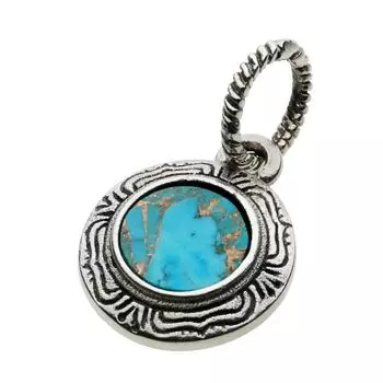 Кулон Native Circle бирюзовый fp0598 [Figmart] [Серебряный аксессуар]