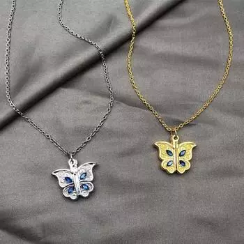Кулон Ожерелье Бабочка Буквы Леди Нежное Ожерелье Ювелирные Подарки 2