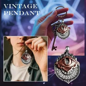 Кулон - Ожерелье «Всевидящее око», Кулон-карта, Мистические гадания, Духовное руководство, Прозрение судьбы, Плавное вращение One Size