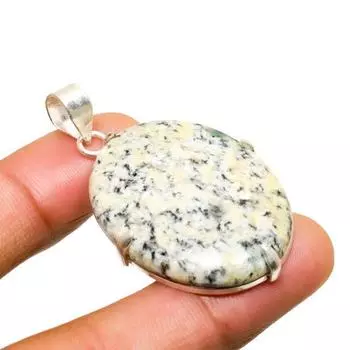 Кулон ручной работы из серебра 925 пробы с драгоценным камнем K2 Blue Azurite, 1,70 дюйма 1.70 белый