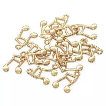 Кулон ручной работы из сплава в виде двусторонней музыкальной ноты для DIY-украшений